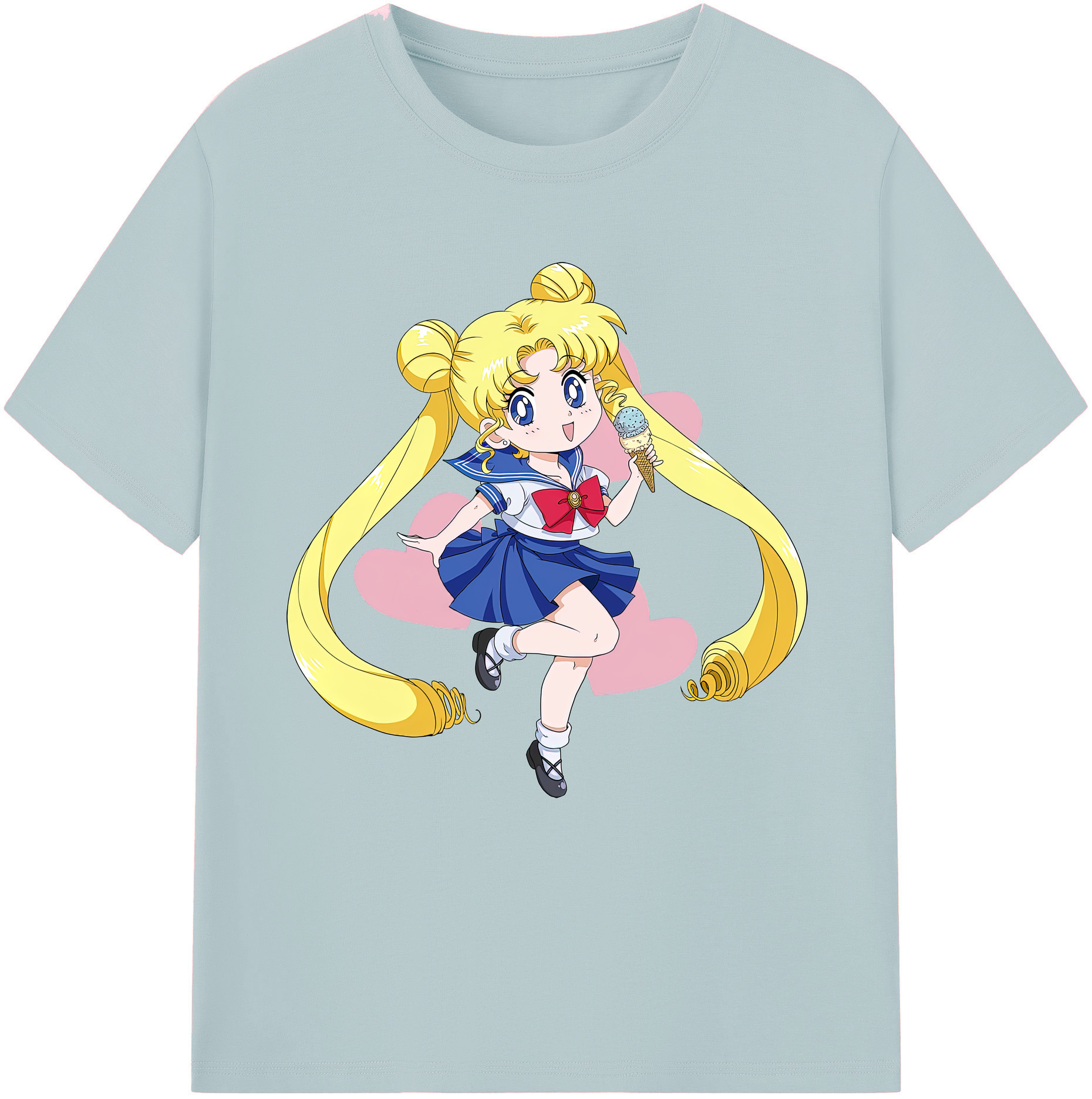 （画像用） 美少女戦士セーラームーン 愛野 美奈子 あいの みなこ Sailor Moon Aino Minako 綿100％半袖Tシャツ（フロントプリント）